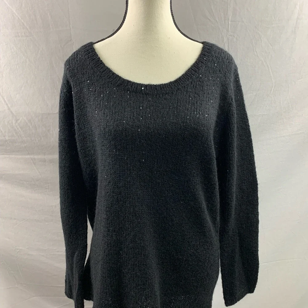 Black Sweater With Glitter Beads - Picture 3 of 6